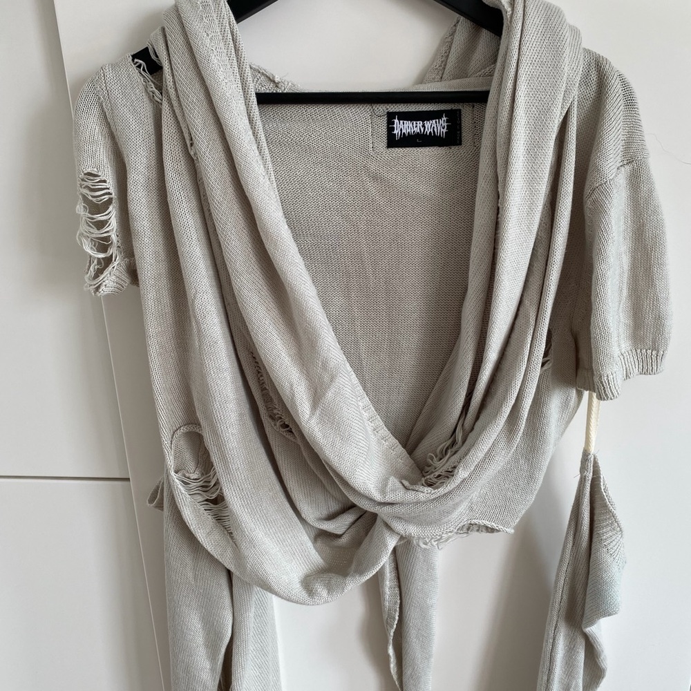 Darker Waves Cream Knit Top